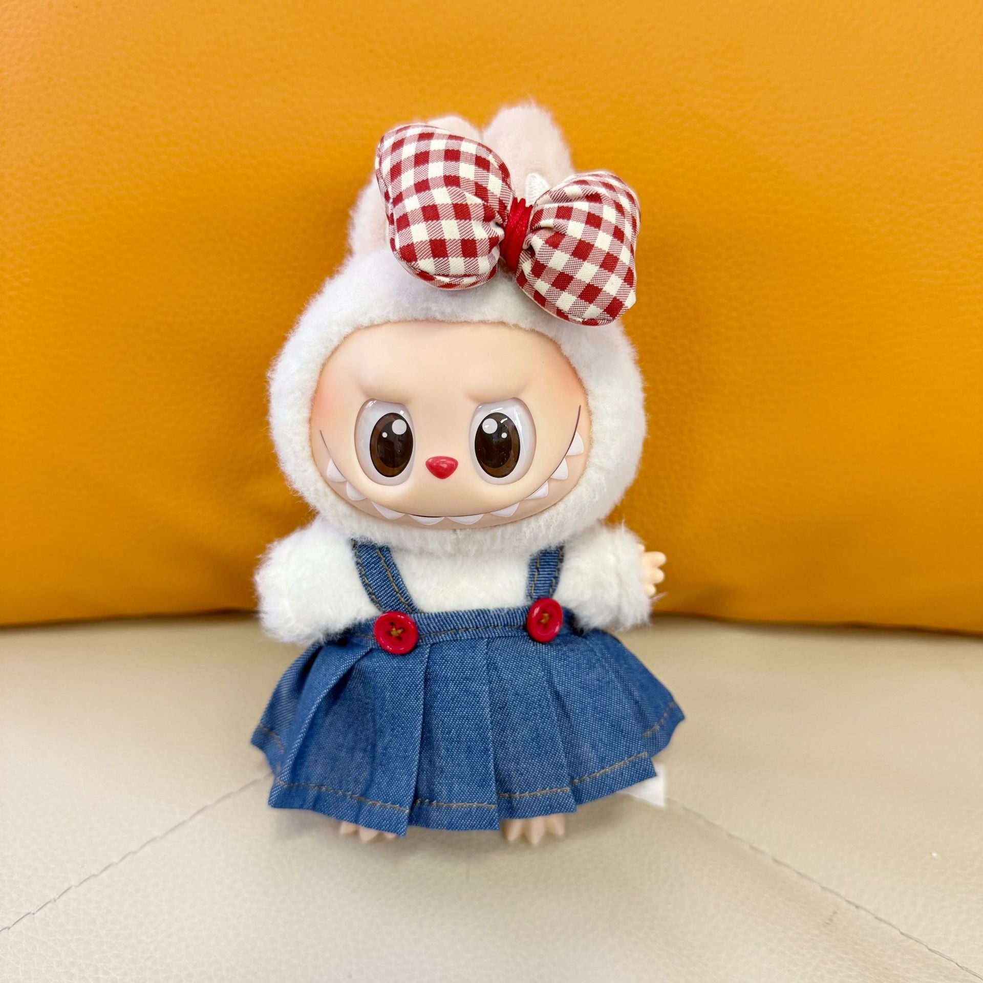 Only clothes] one, two and three generations of cloth universal doll Denim button skirt suit LABUBU clothes shoes adorable