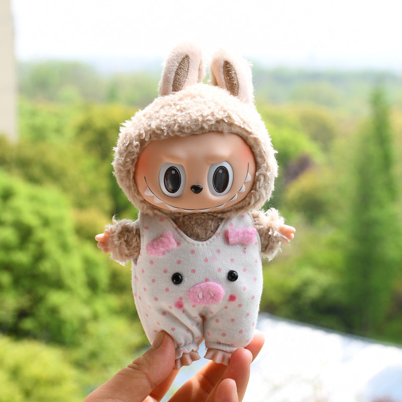[Baby Clothes Only] 17cm Pendant Labubu for Clothes Vinyl Doll Costume Doll Labubu