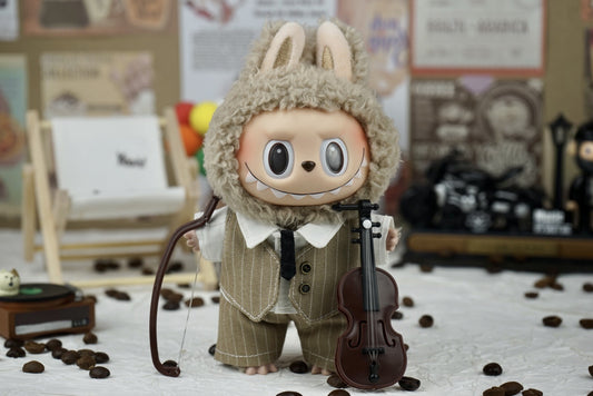 Labubu Doll Musician Outfit for 17cm Vinyl Doll