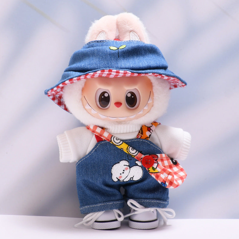 Only baby clothes] the first and second generation pendant labubu clothes Denim suit labubu baby clothes