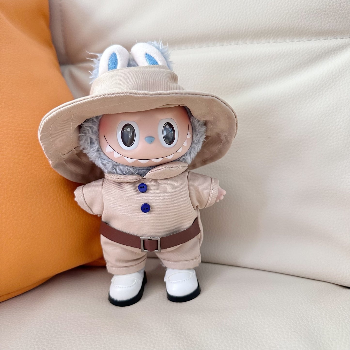 Only clothes] 17CM blind box pendant cloth clothes Thai police clothing LABUBU cool handsome camouflage clothing suit