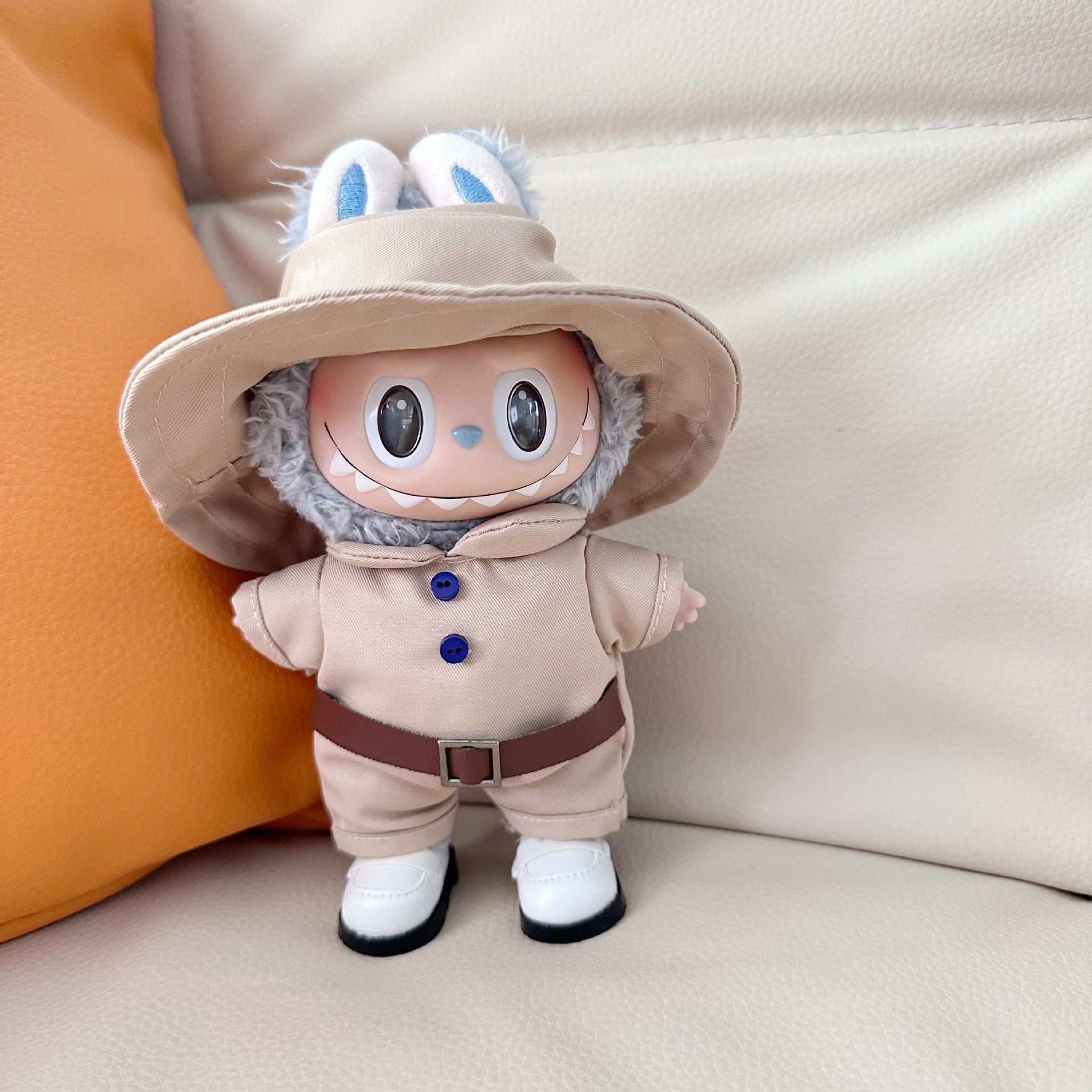 Only clothes] 17CM blind box pendant cloth clothes Thai police clothing LABUBU cool handsome camouflage clothing suit