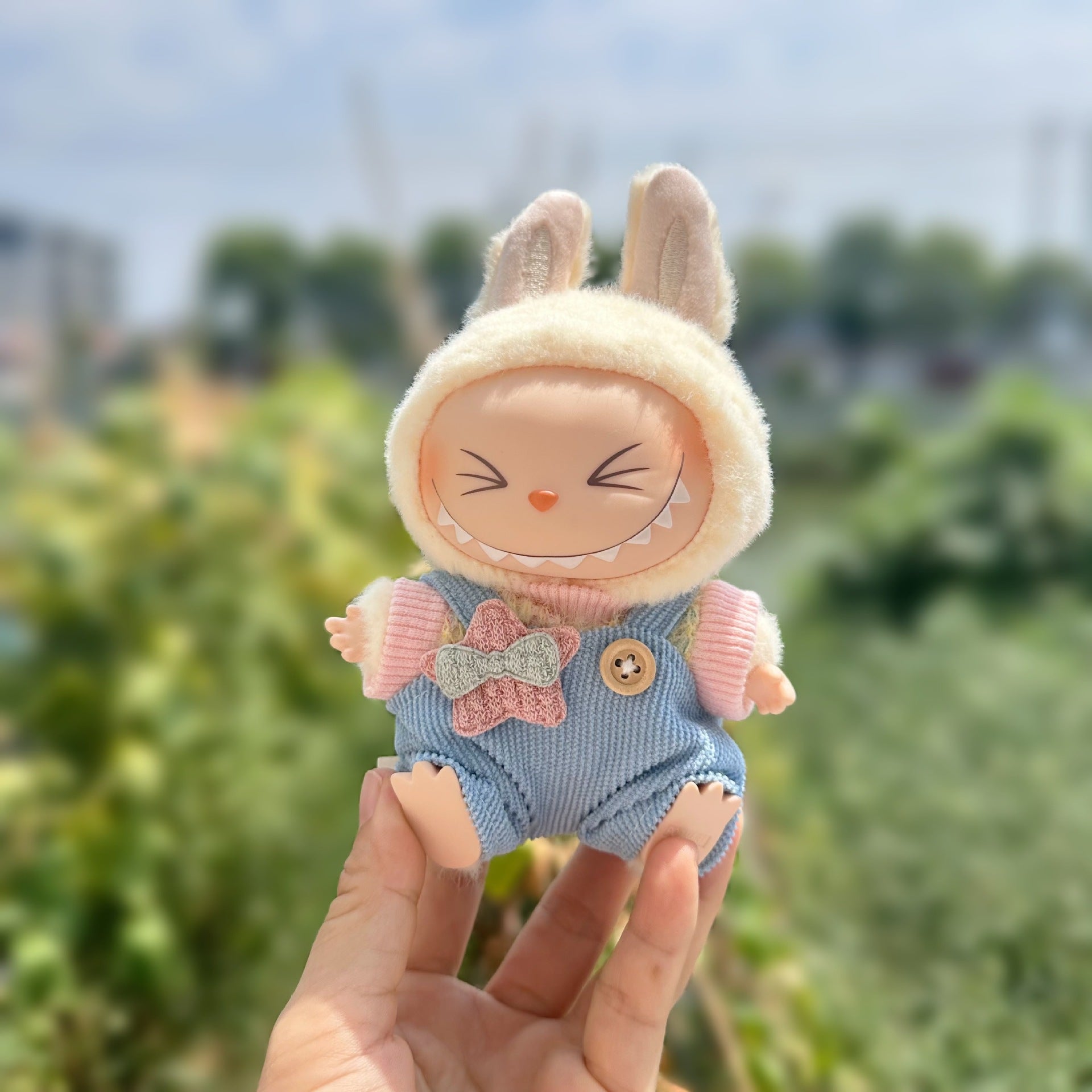 Only clothes] second generation blind box bubble matlabubu clothes LABUBU sit party doll strap suit