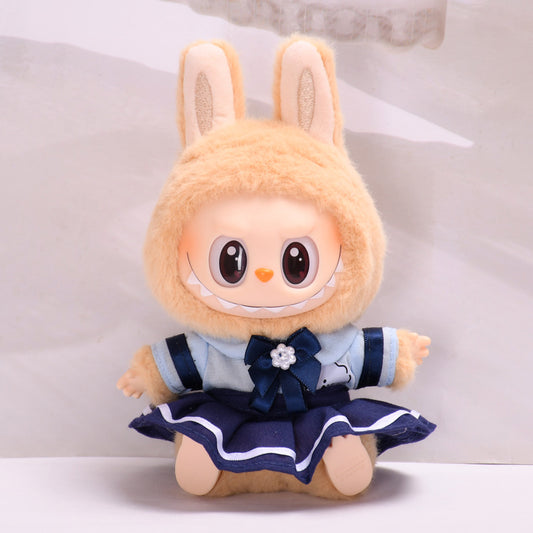 Labubu Doll School Uniform Outfit - Couples Set for Sitting & Stretch Dolls