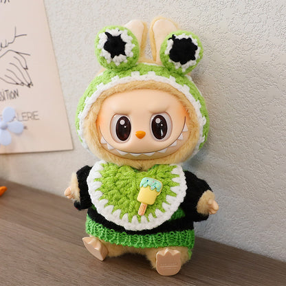 clothes only/in stock generation two generation blind box labubu cloth pendant clothes accessories autumn and winter wool sweater