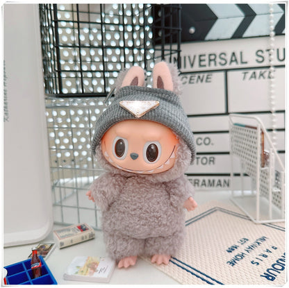 Labubu Doll Outfit - Cute Cotton Coat & Accessories for 10cm & 17cm Vinyl Dolls