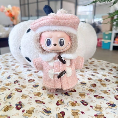 Clothes only] first and second generation key chain pull cloth cloth for pendant LABUBU sit party hexagonal Bailey coat
