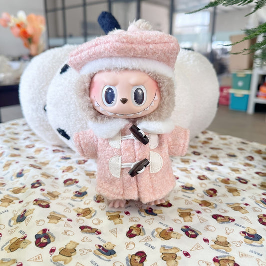 Clothes only] first and second generation key chain pull cloth cloth for pendant LABUBU sit party hexagonal Bailey coat