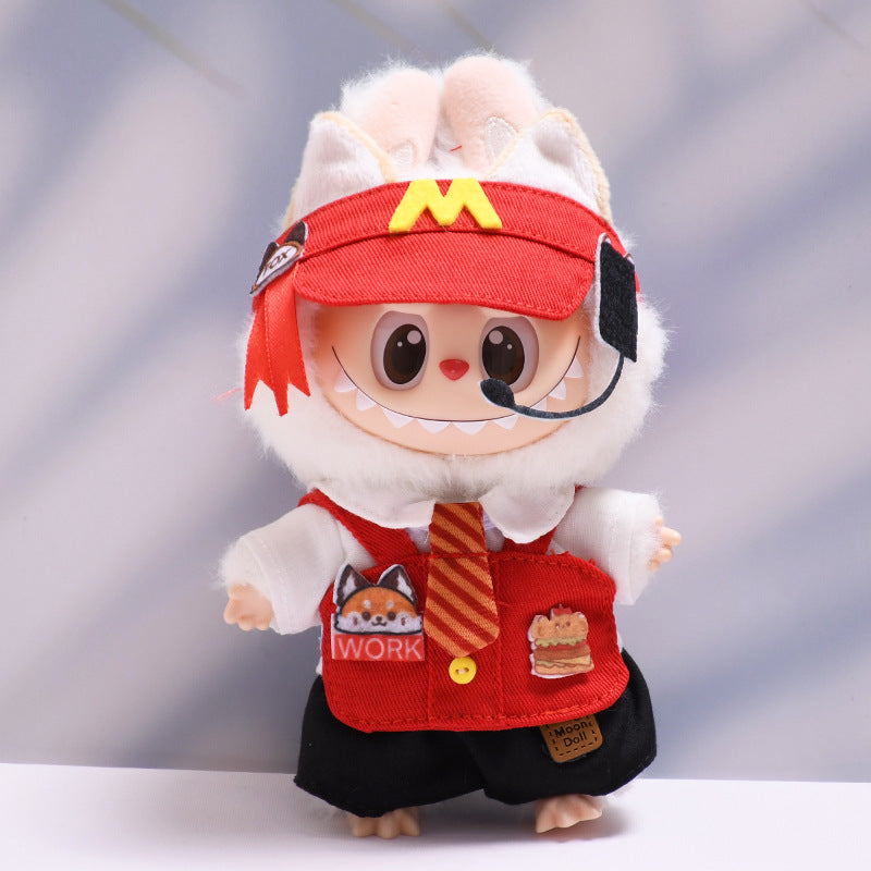 Only clothes] the first and second generation blind box Labubu pendant baby clothes m waiter suit labubu to replace
