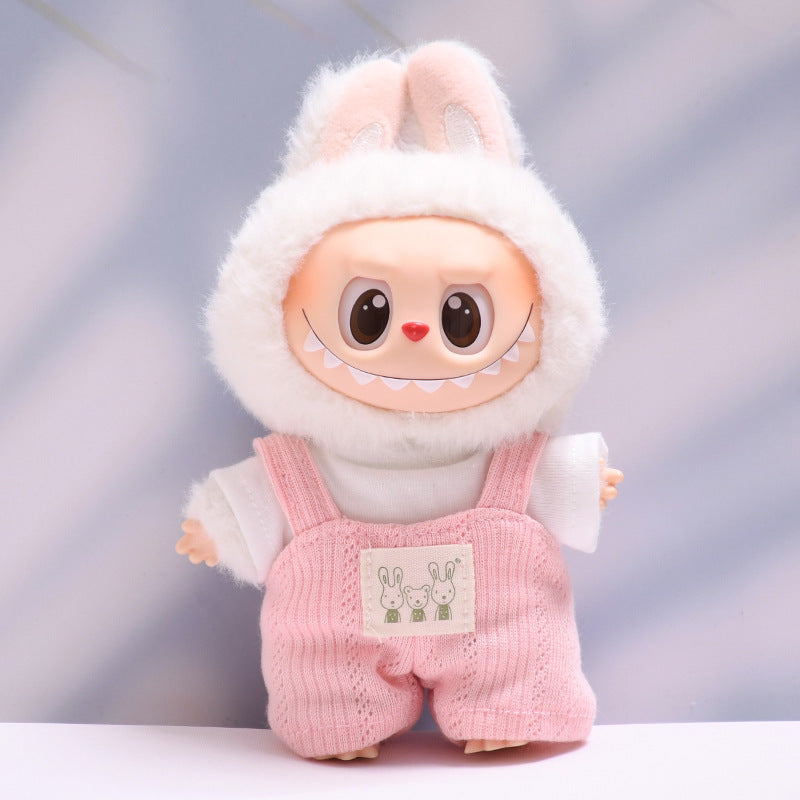 Only clothes] the first and second generation of cloth pendant rabbit T-shirt suspenders skirt Labubu change baby clothes