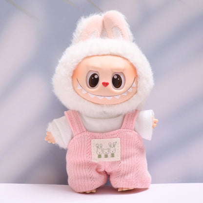Only clothes] the first and second generation of cloth pendant rabbit T-shirt suspenders skirt Labubu change baby clothes