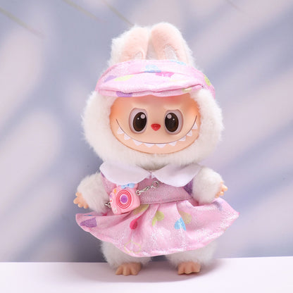 Labubu Doll Sparkling Love Skirt Suit & Accessories for Pendant Doll