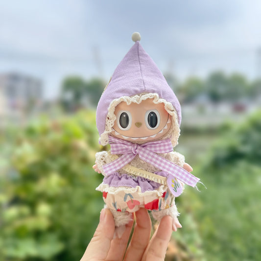 Only clothes] new 17cm blind box pull cloth doll clothes cute elf suit LABUBU clothes adorable