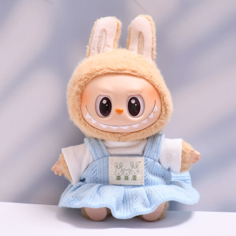 Only clothes] the first and second generation of cloth pendant rabbit T-shirt suspenders skirt Labubu change baby clothes