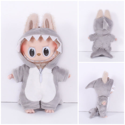 New 15CM Labubu Doll Plush Cute Doll Dress Labubu OB11BJD Clothes Only)