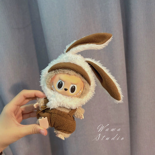 Labubu Labubu Vinyl Clothes Baby Clothes Labubu Rabbit Suit Hat Heart Macaron 17cm