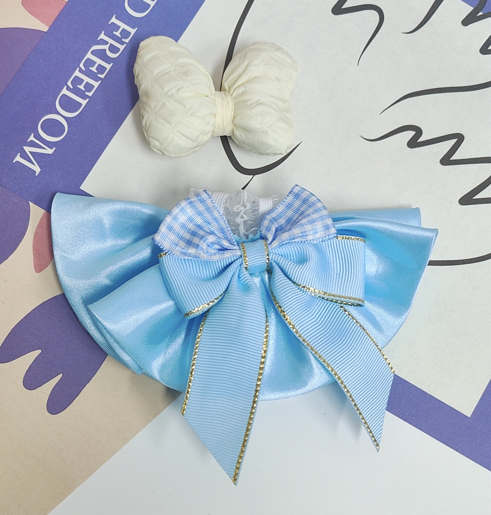 Labubu Doll Flower Dress with Bow - 15-20cm Outfit