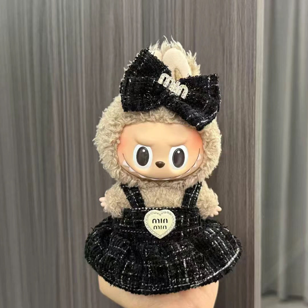 Labubu Sitting Party Doll Clothes First and Second Generation Blind Box Labubu Doll Clothes Plush Vinyl Face