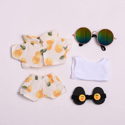 Only clothes] 17cm pendant blind box cloth clothes beach suit Labubu doll glasses for baby