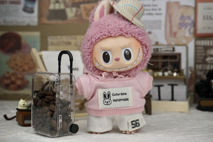 17cm Labubu Doll Hooded Vest Outfit - DIY Matching Clothes