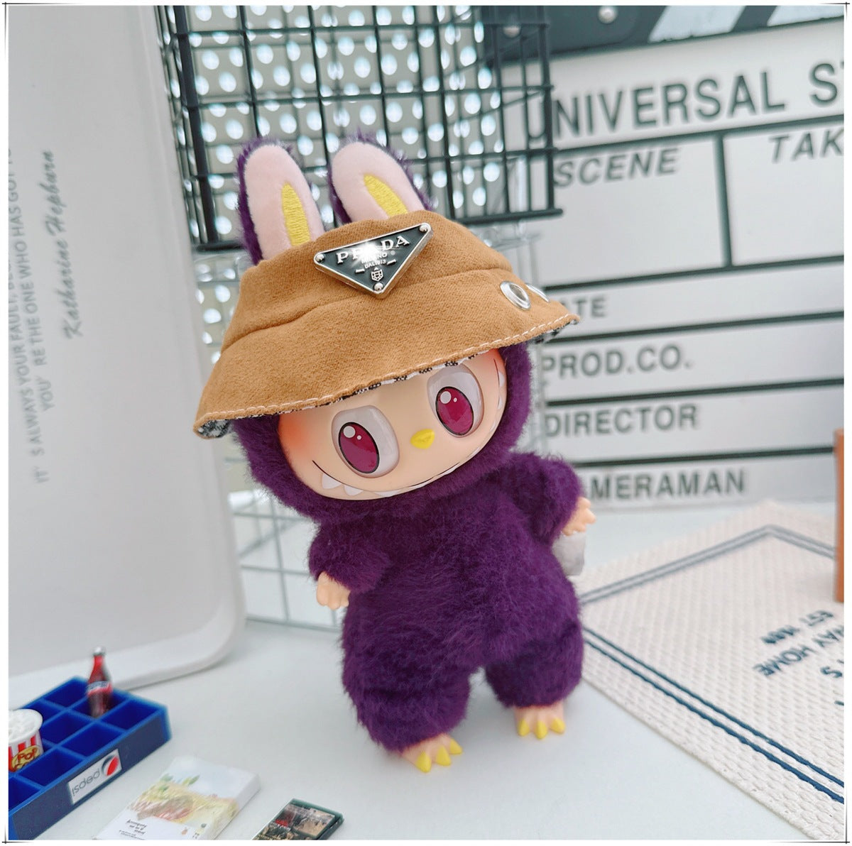 Labubu Doll Outfit - Striped Sweater & Hat Set for 17cm Labubu