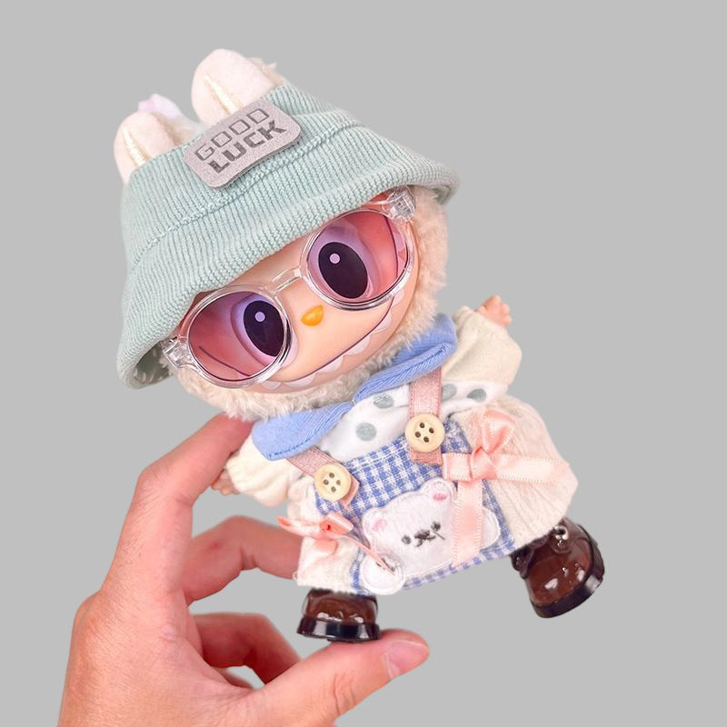 Labubu Doll Clothes Set for 17cm Pendant Doll - Flower, Bear, Cake Party Styles