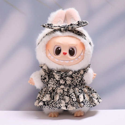 Only baby clothes] one or two generation pendant labubu clothes flower headband skirt suit cloth baby clothes
