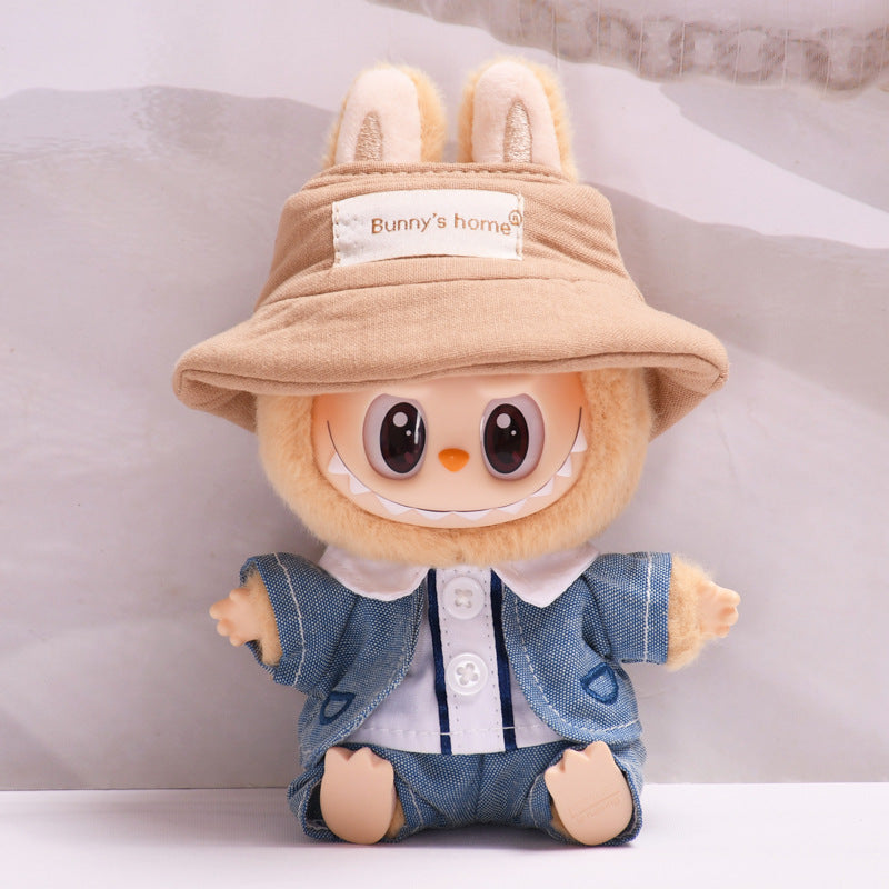 Only clothes] second generation blind box sitting party series Labubu pendant clothes vinyl face cloth baby clothes adorable