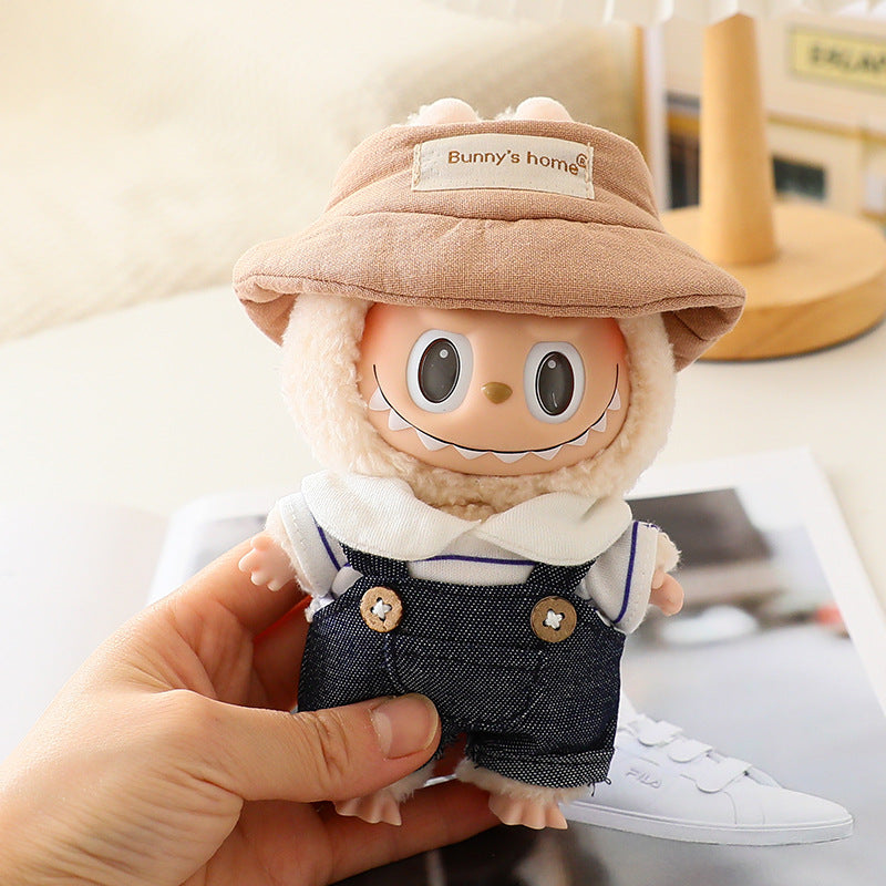 The first and second generation of cloth doll plush doll clothes pendant T-shirt suspenders clothing accessories blind box doll hat