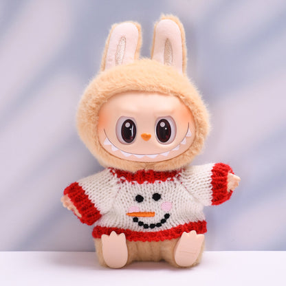 Labubu Christmas Sweater & Hat Set for 2nd Gen Pendant Doll