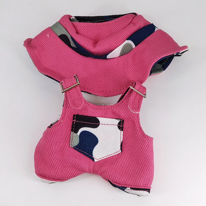 Labubu Doll Camouflage Suits - White, Dark Pink, Black, Camel