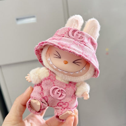 Labubu Doll Outfits - Overalls & Hats for 1st & 2nd Gen Labubu