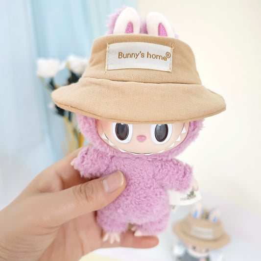 Suspender pants suit suitable for cloth cloth clothes to replace 15cm blind box series labubu vinyl baby clothes.