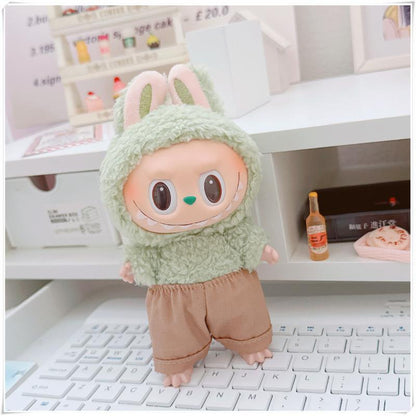Labubu Doll Outfit - Cute Cotton Coat & Accessories for 10cm & 17cm Vinyl Dolls