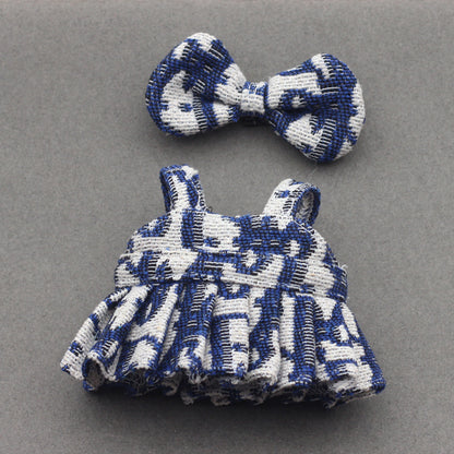 17CM One or Two Generation Blind Box Labubu Pendant Clothes Chanel Strap Skirt suit Brap Cloth Doll Clothes