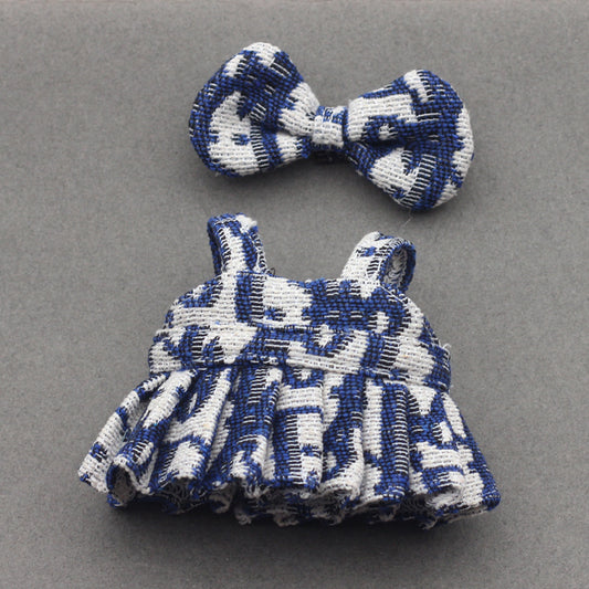 17CM One or Two Generation Blind Box Labubu Pendant Clothes Chanel Strap Skirt suit Brap Cloth Doll Clothes