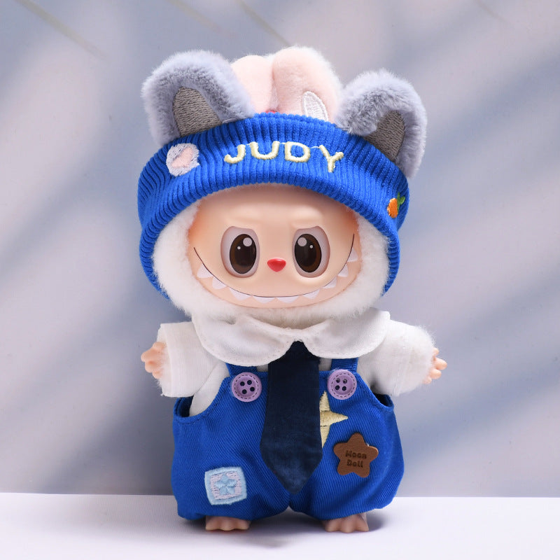 Only baby clothes] one or two generation pendant labubu clothes tie star bone suspenders pants cloth doll clothes