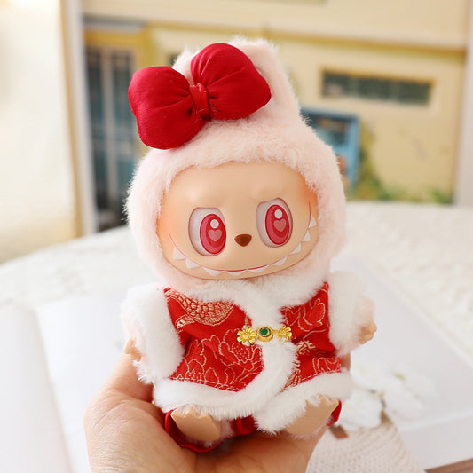 Labubu Labubu Heart Macaron Vinyl Face Blind Box Second Generation Doll Sit Party New Year suit