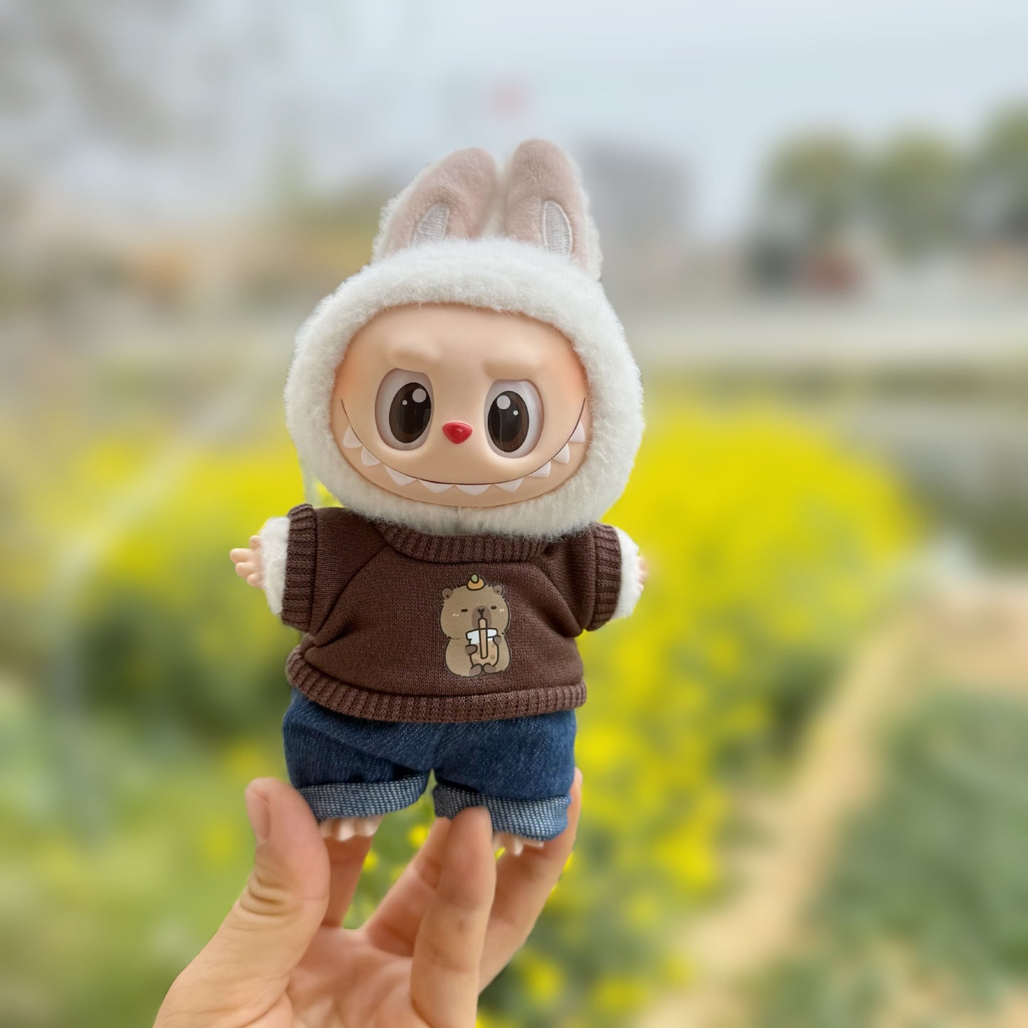 Baby Clothes Only] One or Two Generation Pendant Labubu Clothes Colorful T-Shirt Shorts suit Blind Box Labubu Baby Clothes New