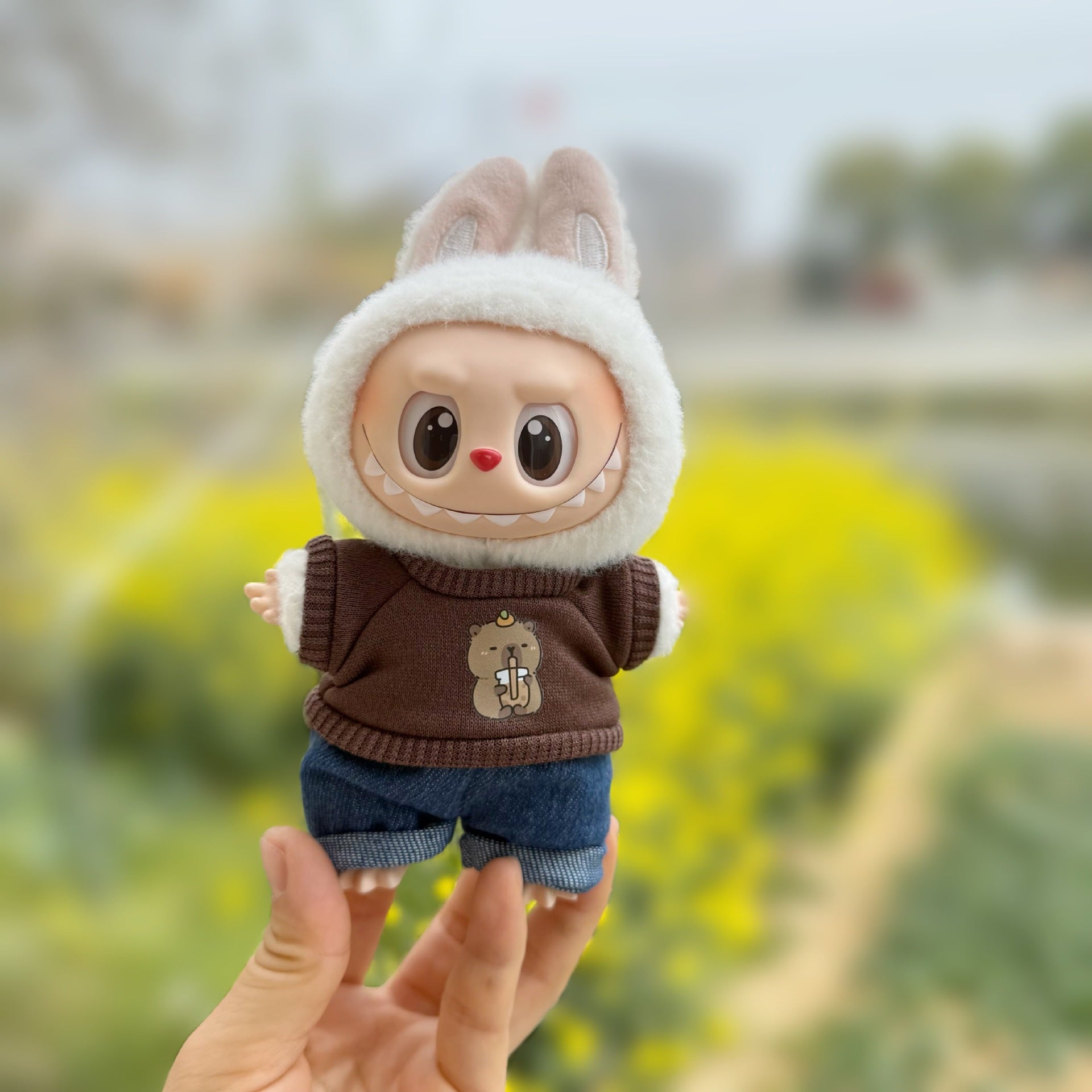 Baby Clothes Only] One or Two Generation Pendant Labubu Clothes Colorful T-Shirt Shorts suit Blind Box Labubu Baby Clothes New