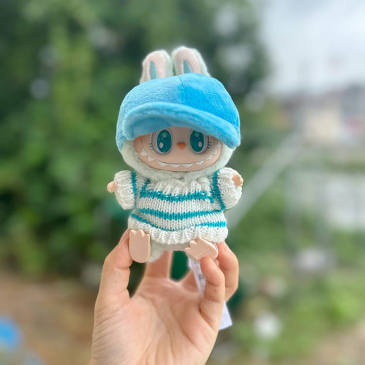 Clothes Only] One or Two Generation Blind Box Labubu Sit Party Doll Clothes Labubu Autumn Winter Sweater Hat New