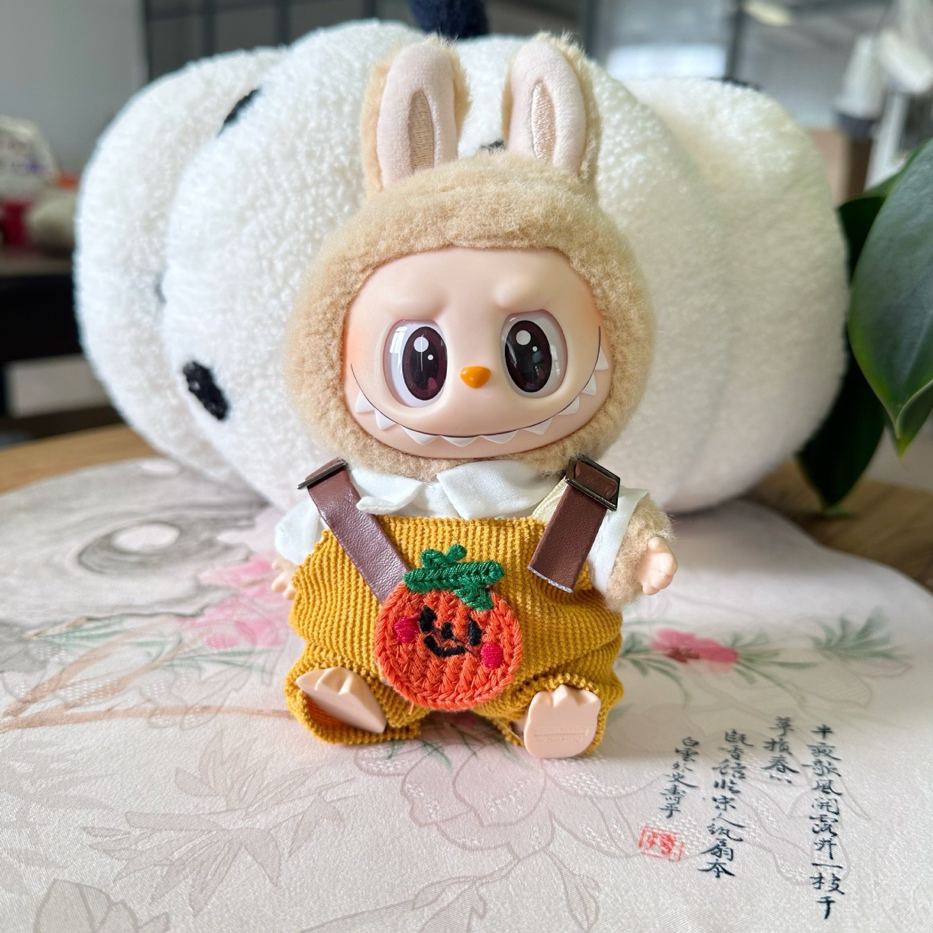 Only clothes] the first and second generation of Labubu doll clothes pull cloth sit party series baby clothes fruit suit
