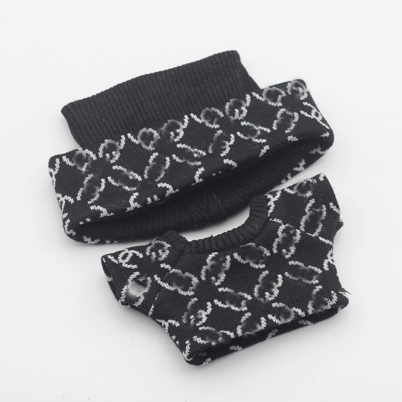 Labubu Doll Sweater & Hat Set for 17cm & 10cm Dolls