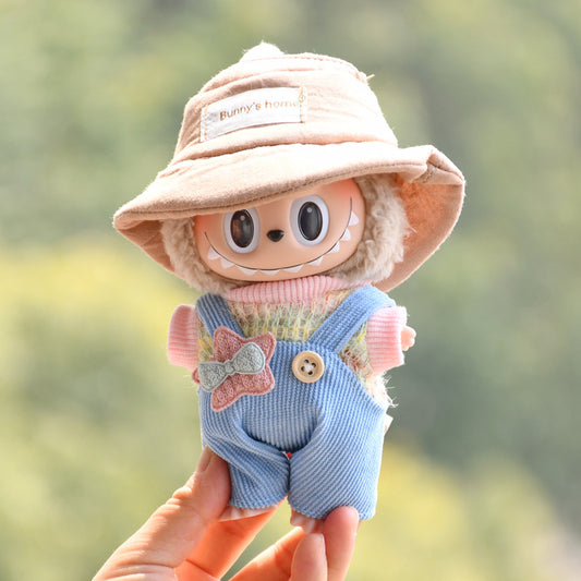 Doll clothes for sale only] Cloth-pulling pendant clothes star suspender pants sweater 17cm keychain vinyl doll clothes