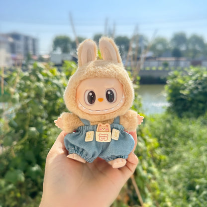 Only clothes] second-generation labubu clothes pendant LABUBU sit party doll biscuit music bear suspenders
