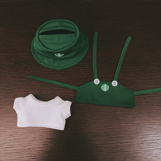 Clothes Only] First, Second and Third Generation Blind Box Labubu Clothes New Starbucks Work Clothes Suit Labubu Baby Clothes