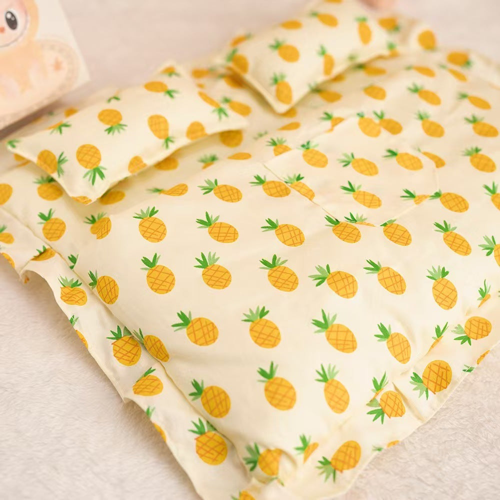 Labubu 17cm Doll Sleeping Bag Set with Mini Pillow - Cute Patterns