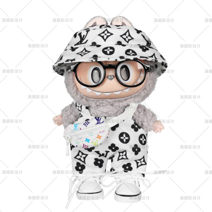 Labubu Pendant Doll Clothes Second Generation Blind Box Sitting Party 17cm Pendant First Generation Second Generation Doll Clothes Replacement