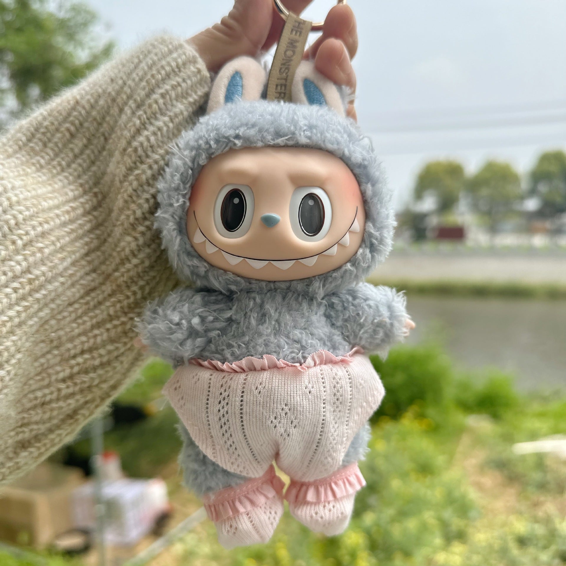 Only clothes] LABUBU doll 17CM key chain cloth cloth clothes Bailey suit pendant doll clothes full