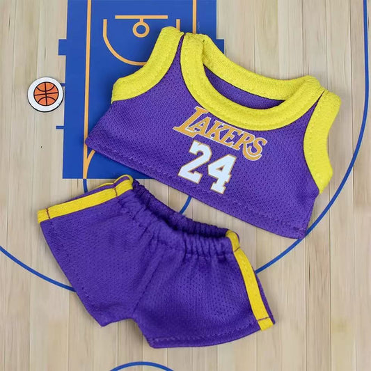 Labubu Doll Basketball Jersey Outfit for 17cm Vinyl Doll